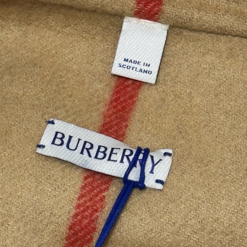 Burberry Camel Plaid Hooded Cape - Picture 2 of 9